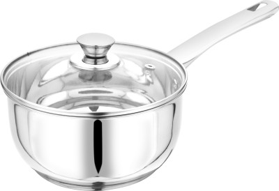 Pristine Stainless Steel Tri Ply Induction Base 2 Tier Multi Purpose  Steamer/Modak Maker with Glass Lid, 18cm, Silver