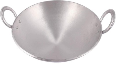 KITCHEN SHOPEE Aluminium Kadai/Frying Pan for Cooking, Aluminium Fry Kadhai/Pan for Kitchen, 25 CM/10 INCH Kadhai 25.4 cm diameter 3 L capacity(Aluminium, Non-stick)