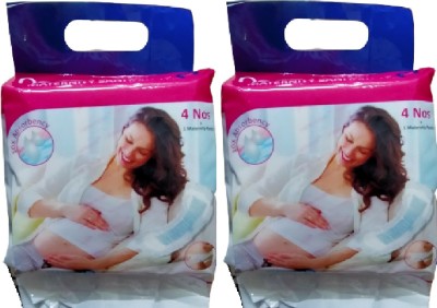 Profiklen New Mom H Maternity Pads 2 PACK OF 4 PADS+1 FIXTOR (TOTAL 8 PADS + 2 FIXTOR) Sanitary Pad(Pack of 10)