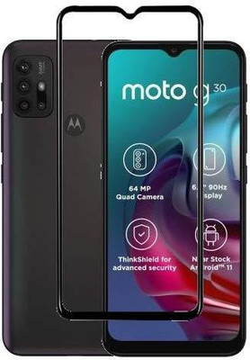 DSCASE Edge To Edge Tempered Glass for MOTOROLA G30(Pack of 1)