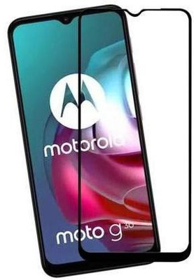 BRENZZ Edge To Edge Tempered Glass for MOTOROLA G30(Pack of 1)