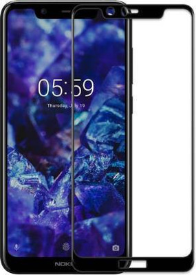 JSS WORLD Edge To Edge Tempered Glass for Nokia 5.1(Pack of 1)