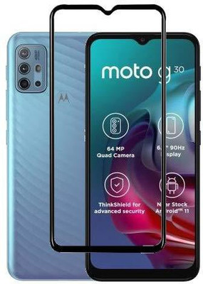DSCASE Edge To Edge Tempered Glass for MOTOROLA G30(Pack of 1)