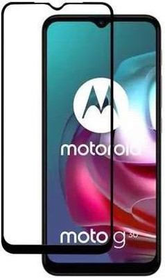 DSCASE Edge To Edge Tempered Glass for MOTOROLA G30(Pack of 1)