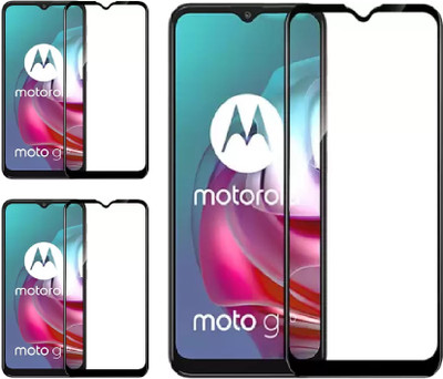 ISAAK Edge To Edge Tempered Glass for Motorola Moto G30(Pack of 3)