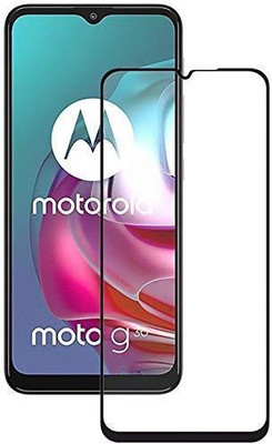 Caseline Edge To Edge Tempered Glass for Motorola Moto G30(Pack of 1)