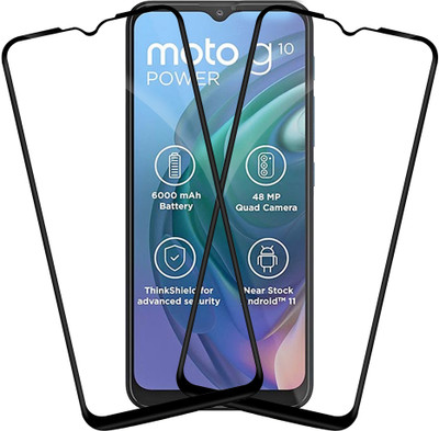 HUPSHY Edge To Edge Tempered Glass for Motorola G10 Power(Pack of 2)