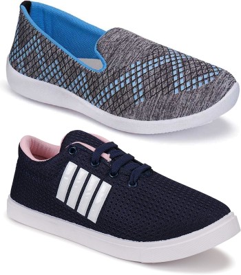 Axter Combo Pack of 2 Latest Collection of Stylish Walking Sports Casuals For Women(Navy, Grey)