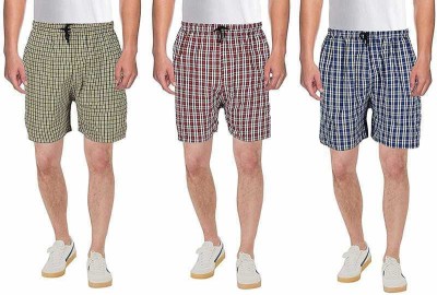 HARSH RAJ Checkered Men Reversible Multicolor Regular Shorts