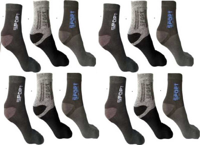 RAJAVI Men & Women Self Design Ankle Length(Pack of 12)