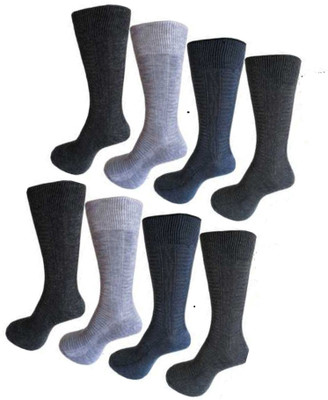 RAJAVI Unisex Solid Mid-Calf/Crew(Pack of 8)