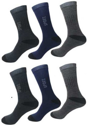 RAJAVI Unisex Solid Mid-Calf/Crew(Pack of 6)