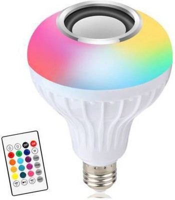 Gentle e kart RGB Music Bulb Speaker With 24 Keys Remote Control Blue-tooth LED Wifi Smart Led BulbH 12 W Bluetooth Speaker(Multicolor, Stereo Channel)