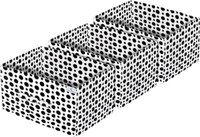KUBER INDUSTRIES Shelf Organizers(Black, White, Polyester)