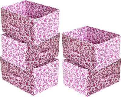 KUBER INDUSTRIES Shelf Organizers(Pink, Polyester)