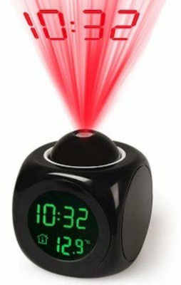 CRYSTALSAG Analog-Digital White, Black Clock