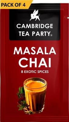 Cambridge Tea Party 8 Spices Masala Chai Tea, 100g Pack of 4 Spices Masala Tea Box  (4 x 25 g)