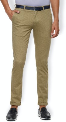 VAN HEUSEN Slim Fit Men Beige Trousers