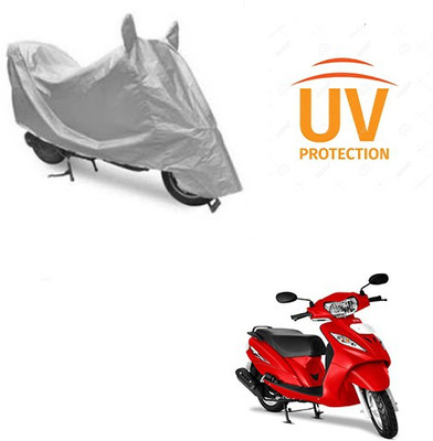 saanvi Two Wheeler Cover for TVS(Wego, Silver)
