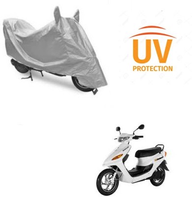 saanvi Two Wheeler Cover for Indus(Yo Electron, Silver)