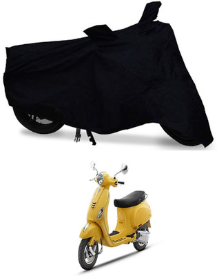 Mdstar Waterproof Two Wheeler Cover for Vespa(Vespa VXL 125, Black)
