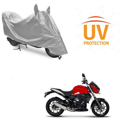 Atulit enterprises Two Wheeler Cover for Mahindra(Mojo, Silver)