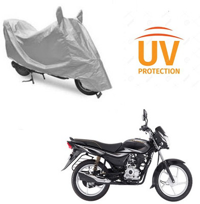saanvi Two Wheeler Cover for Bajaj(Platina 100 DTS-i, Silver)