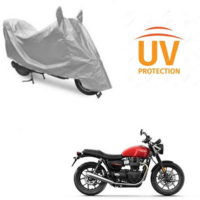 Atulit enterprises Two Wheeler Cover for Triumph(Twin spark, Silver)