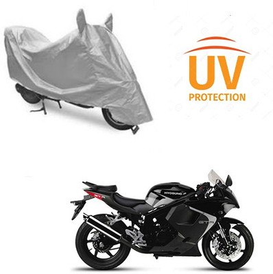 saanvi Two Wheeler Cover for Hyosung(GT250R, Silver)
