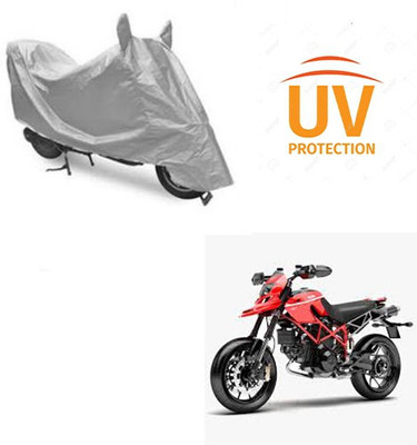 saanvi Two Wheeler Cover for Ducati(Hypermotard, Silver)