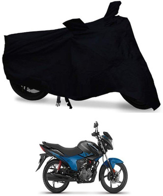 HYBRIDS COLLECTION Waterproof Two Wheeler Cover for Hero(Glamour, Black)