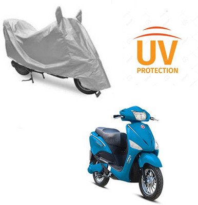 saanvi Two Wheeler Cover for Hero(Electric Optima, Silver)