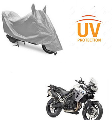 Atulit enterprises Two Wheeler Cover for Triumph(Tiger 800 XR, Silver)