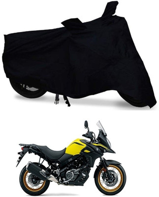 AutoGalaxy Two Wheeler Cover for Suzuki(V Strom 650, Black)