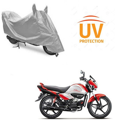 saanvi Two Wheeler Cover for Hero(Splendor I Smart, Silver)
