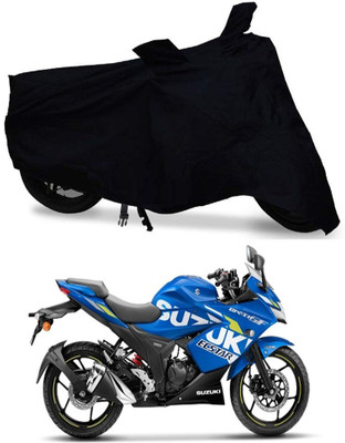 geetaecom Two Wheeler Cover for Suzuki(Gixxer SF, Black)