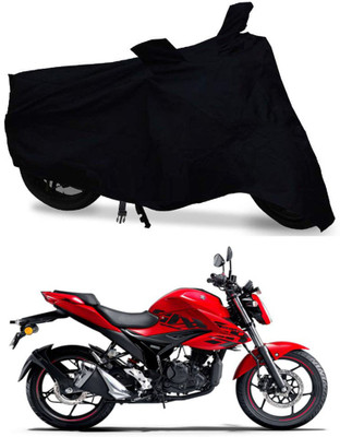 AutoGalaxy Two Wheeler Cover for Suzuki(Gixxer, Black)