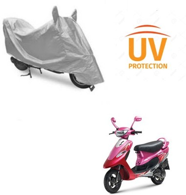 Atulit enterprises Two Wheeler Cover for TVS(Scooty Pep+, Silver)