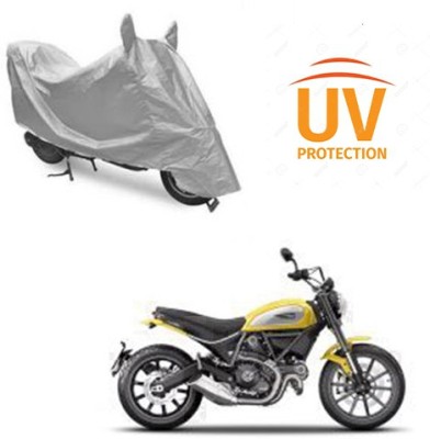 saanvi Two Wheeler Cover for Ducati(Scrambler, Silver)