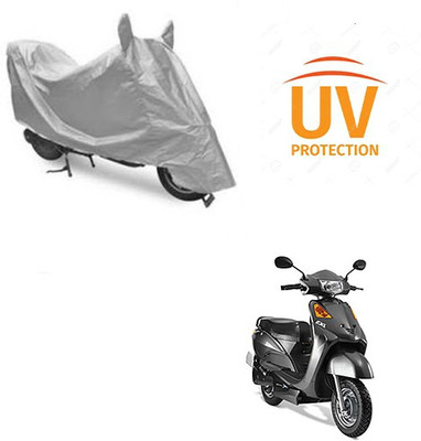 saanvi Two Wheeler Cover for Indus(Yo Spark, Silver)