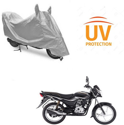 saanvi Two Wheeler Cover for Bajaj(Platina 100 DTS-i, Silver)