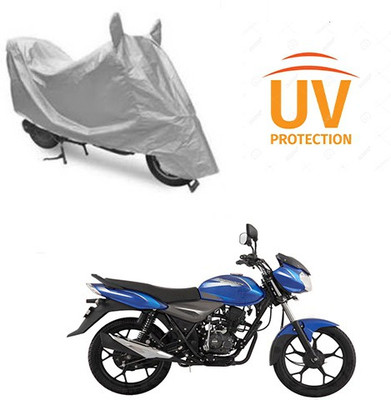 saanvi Two Wheeler Cover for Bajaj(Discover, Silver)