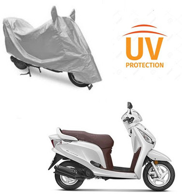 saanvi Two Wheeler Cover for Honda(Aviator, Silver)