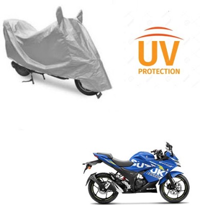 Atulit enterprises Two Wheeler Cover for Suzuki(Gixxer SF, Silver)