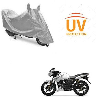 Atulit enterprises Two Wheeler Cover for TVS(Apache RTR 180, Silver)