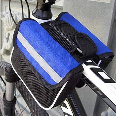 KRAPTICK 2L Bike Bag Bicycle Front Tube Frame Bag with Waterproof