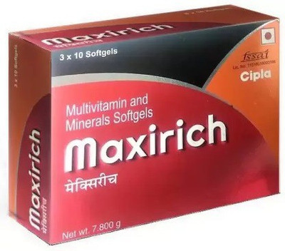 Cipla MAXIRICH MULTIVITAMIN CAPSULES 30 CAPS 2(2 x 30 Capsules)