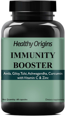 Healthy Origins Immunity Booster Capsule for Adults & Kids with Vitamin C & Herbs(60 No)