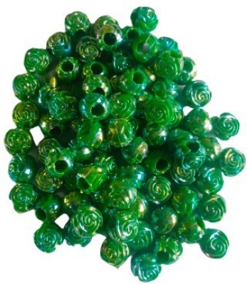 PUSHPA CREATION Rose beads glittring Plastic beads for Craft 100 no of beads