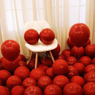 Party Hub Solid Solid HD METALLIC BALLOON RED 100 Balloon (Red Pack of 100) Balloon(Red, Pack of 100)